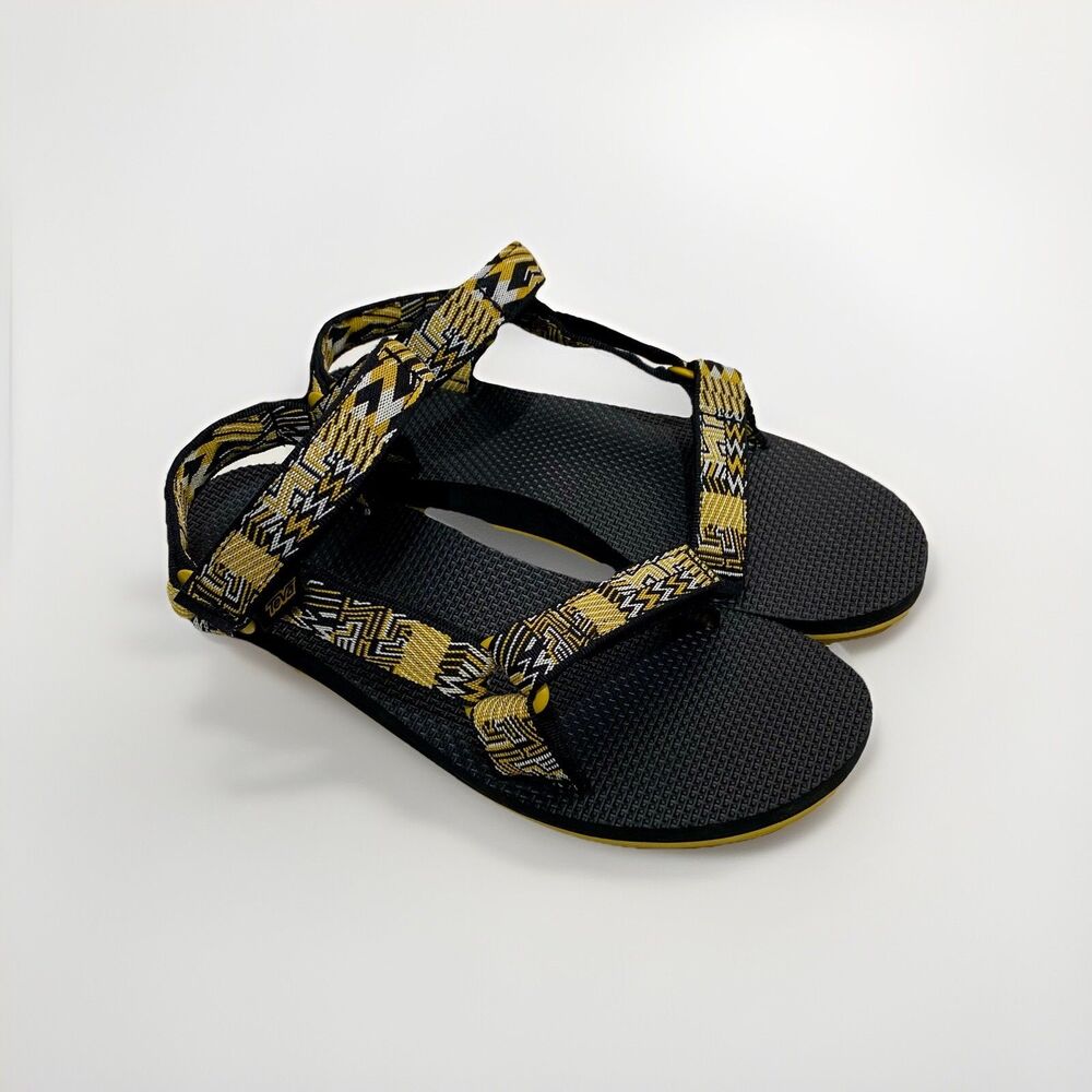 Teva Original Universal Sandals Women’s 10 Yellow Black Southwestern Aztec EUC